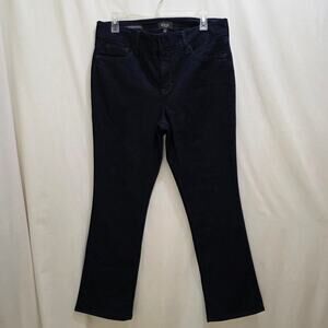 NYDJ High Rise Billie Mini Boot-Cut Jean Lift Tuck Technology, Obsidian Blue, 12